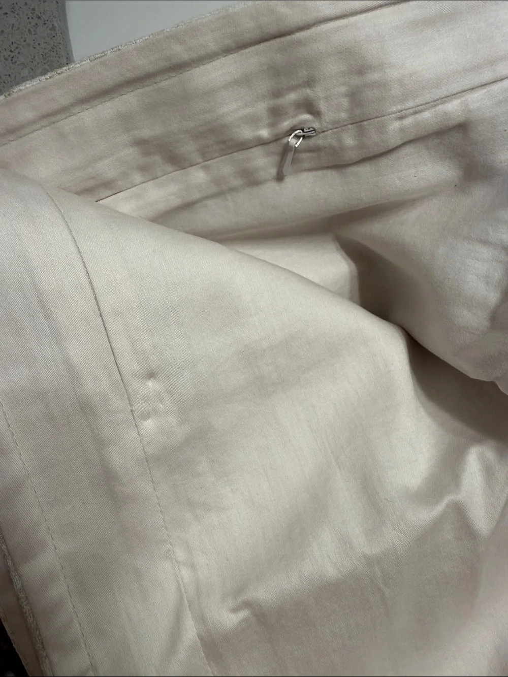 Hotel Collection Cream/Taupe Duvet Zipper